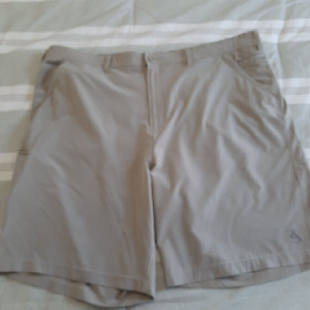 Hook & Tackle Hi Tide Hybrid Shorts Mens 42 Beige Chino Golf Beach Fishing 42x9